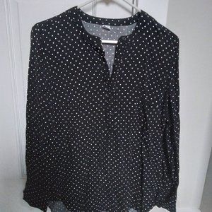 Old Navy Polka Dot Tunic Blouse Sz S